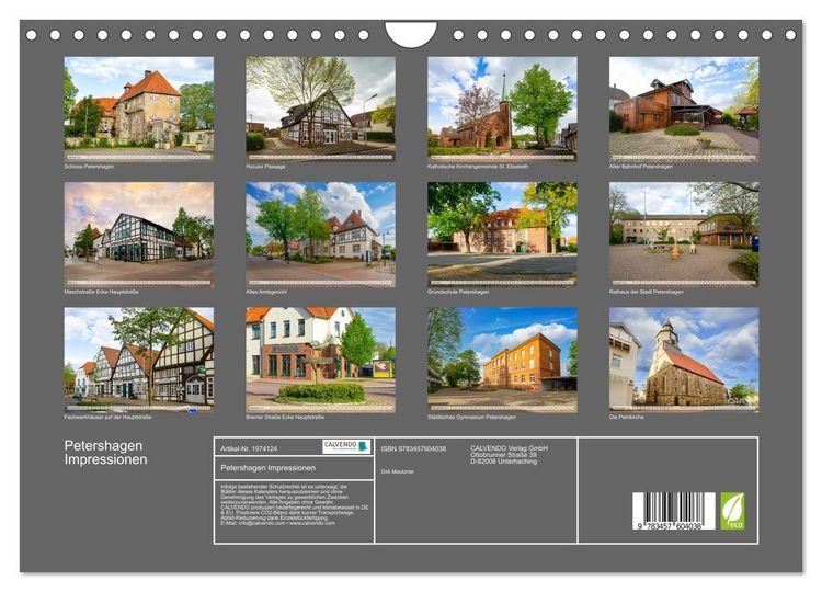 Produktbild: Petershagen Impressionen (Wandkalender 2026 DIN A4 quer), CALVENDO Monatskalender