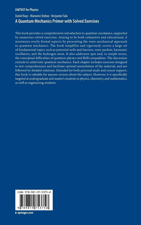 Produktbild: A Quantum Mechanics Primer with Solved Exercises