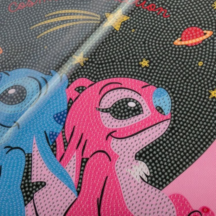 Produktbild: Craft Buddy CAKL-32DNY716M - Crystal Art Famed Canvas Kit, Disney, Stitch & Angel, Leinwandbild 30x30cm, Diamond Painting