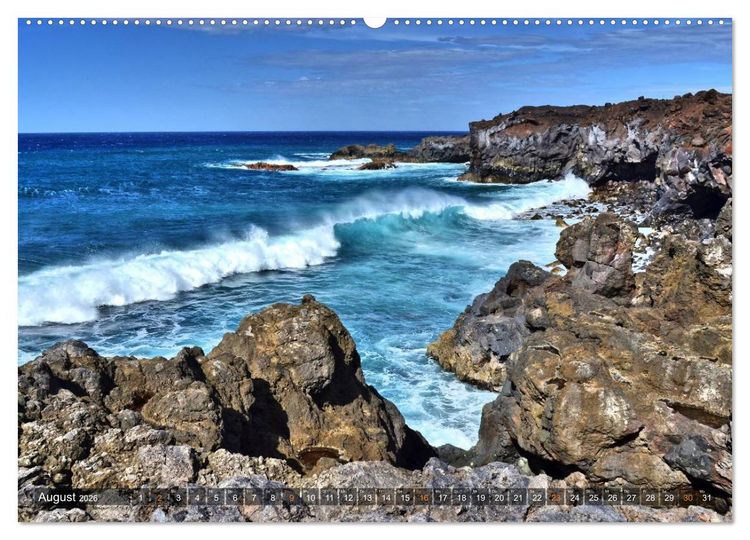 Produktbild: Lanzarote. Wunderwelt der Feuerberge (Wandkalender 2026 DIN A2 quer), CALVENDO Monatskalender