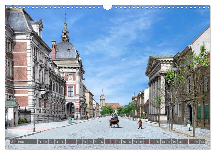 Produktbild: Sachsen-Anhalt - Orte zur Kaiserzeit in Farbe - Fotos restauriert und koloriert (Wandkalender 2026 DIN A3 quer), CALVENDO Monatskalender