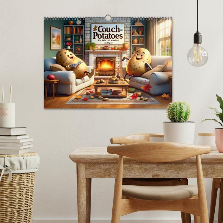 Produktbild: Couch Potatoes: Ein Jahr voll Komfort und Spa&szlig; (Wandkalender 2026 DIN A3 quer), CALVENDO Monatskalender