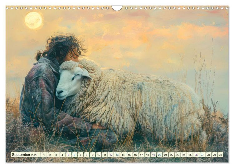 Produktbild: Bei den Schafen - Malerische Reise (Wandkalender 2026 DIN A3 quer), CALVENDO Monatskalender