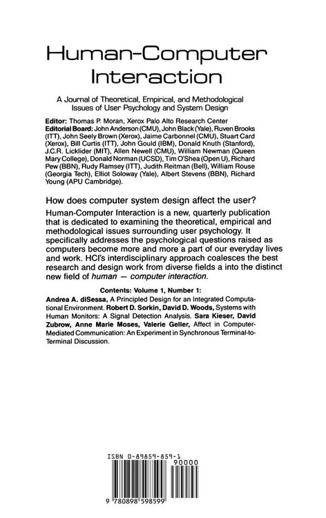 Produktbild: The Psychology of Human-Computer Interaction