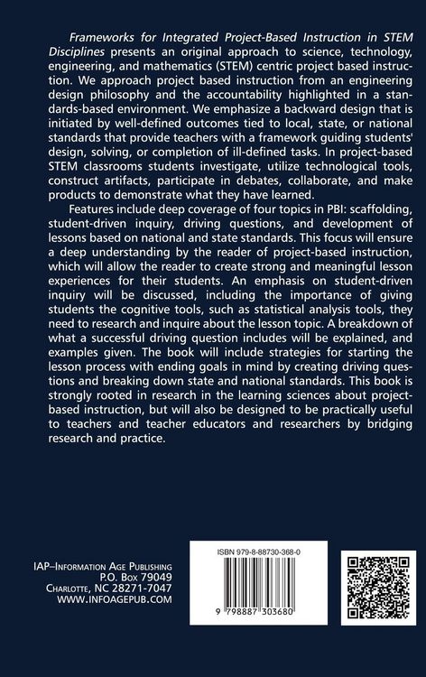 Produktbild: Frameworks for Integrated Project-Based Instruction in STEM Disciplines
