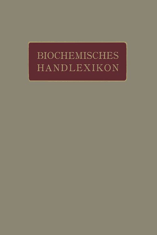 Produktbild: Biochemisches Handlexikon