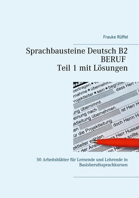 Produktbild: Sprachbausteine Deutsch B2 Beruf - Teil 1 mit L&ouml;sungen
