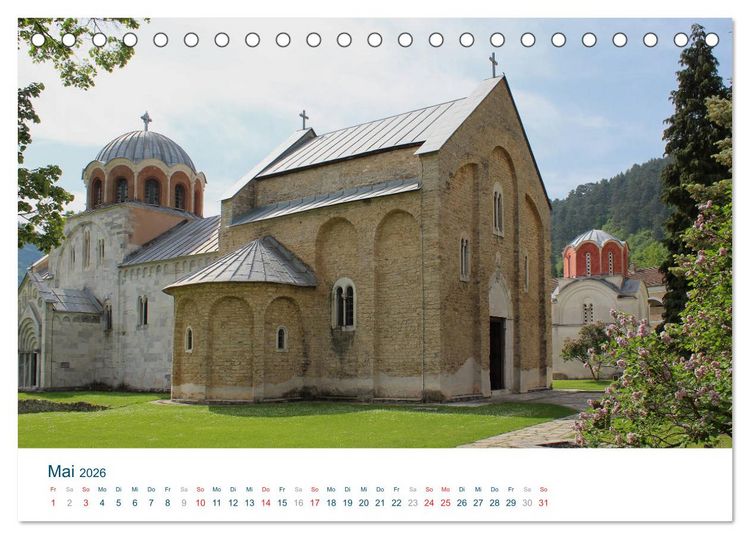 Produktbild: Quer durch Serbien (Tischkalender 2026 DIN A5 quer), CALVENDO Monatskalender