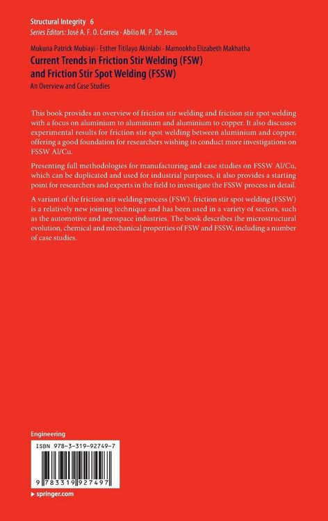 Produktbild: Current Trends in Friction Stir Welding (FSW) and Friction Stir Spot Welding (FSSW)
