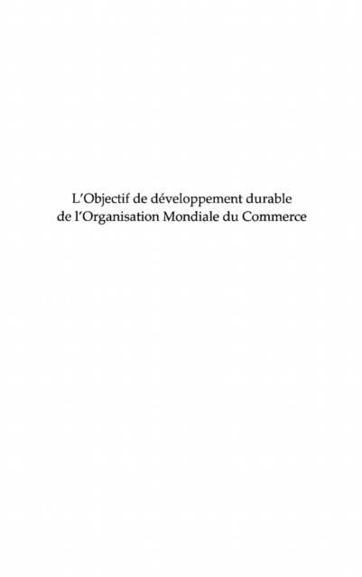 Produktbild: L'objectif de developpement durable de l