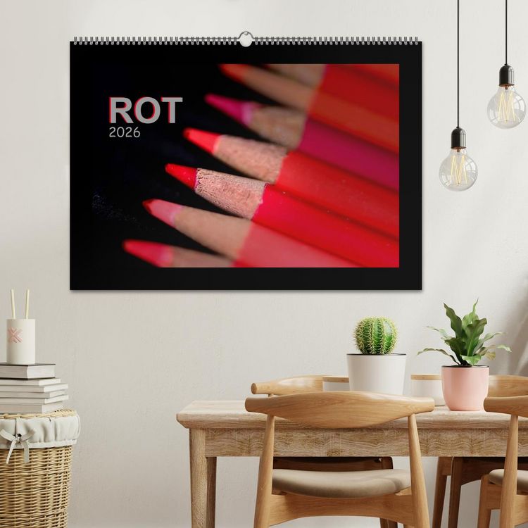 Produktbild: Rot (Wandkalender 2026 DIN A2 quer), CALVENDO Monatskalender