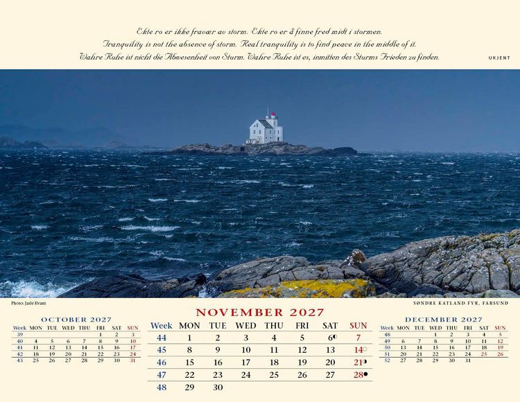 Produktbild: Panorama Norwegen 2027 Tischkalender