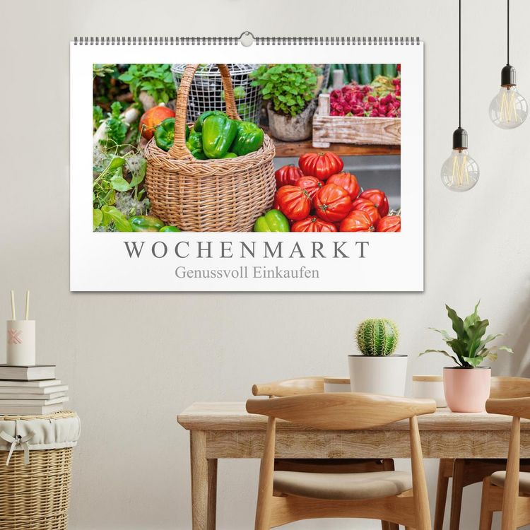 Produktbild: Wochenmarkt - Genussvoll Einkaufen (Wandkalender 2026 DIN A2 quer), CALVENDO Monatskalender