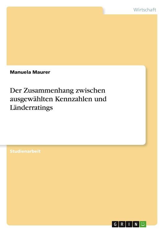 Produktbild: Maurer, M: Zusammenhang zwischen ausgew&auml;hlten Kennzahlen und