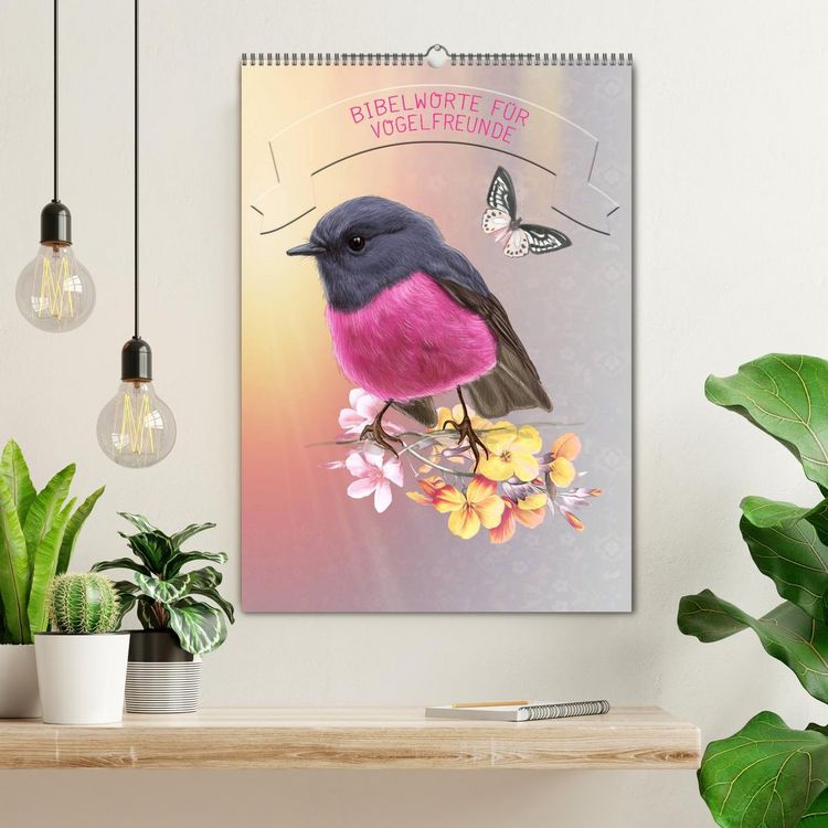 Produktbild: Bibelworte f&uuml;r Vogelfreunde (Wandkalender 2026 DIN A2 hoch), CALVENDO Monatskalender