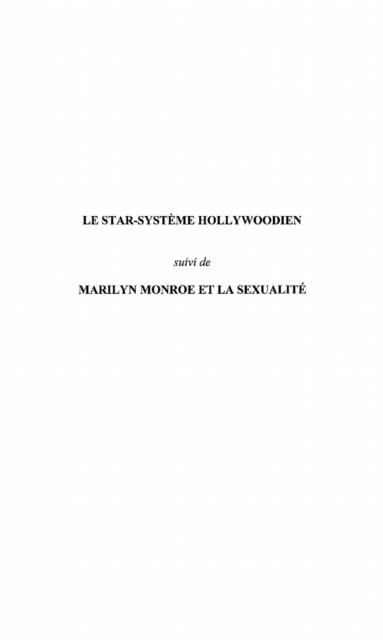 Produktbild: Le star-systeme hollywoodien