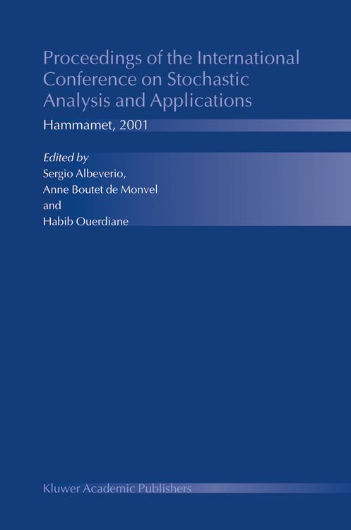 Produktbild: Proceedings of the International Conference on Stochastic Analysis and Applications