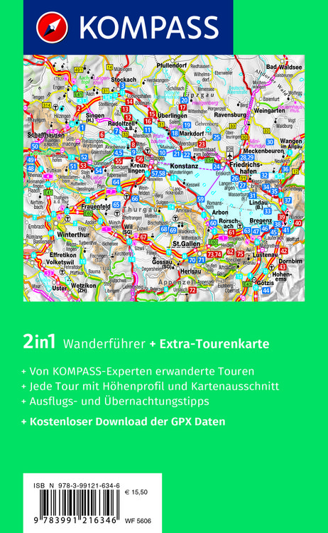 Produktbild: KOMPASS Wanderf&uuml;hrer Bodensee, 75 Touren