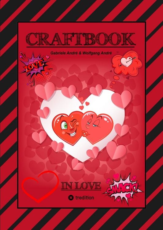 Produktbild: CRAFTBOOK - VERLIEBT - LIEBE MOTIVE - FREUNDSCHAFTSBAND - BASTELN - R&Auml;TSEL - AUSMALVORLAGEN - AUFGABEN - HERZEN