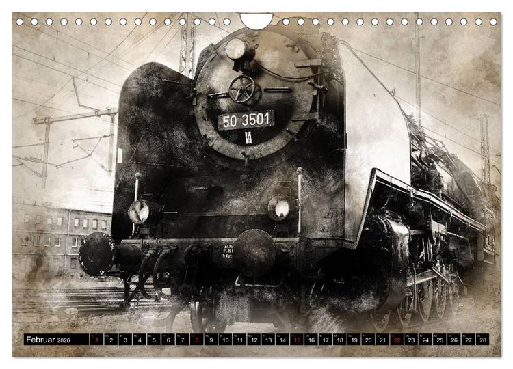 Produktbild: Dampflok Impressionen (Wandkalender 2026 DIN A4 quer), CALVENDO Monatskalender