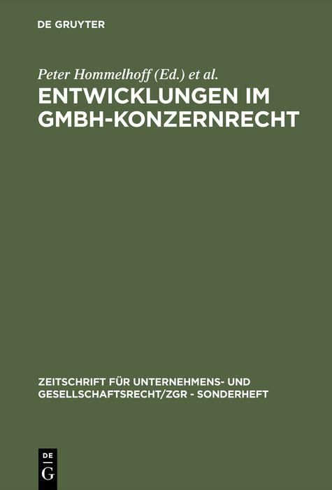Produktbild: Entwicklungen im GmbH-Konzernrecht