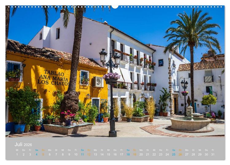 Produktbild: Marbella - andalusische Mittelmeerk&uuml;ste (Wandkalender 2026 DIN A2 quer), CALVENDO Monatskalender