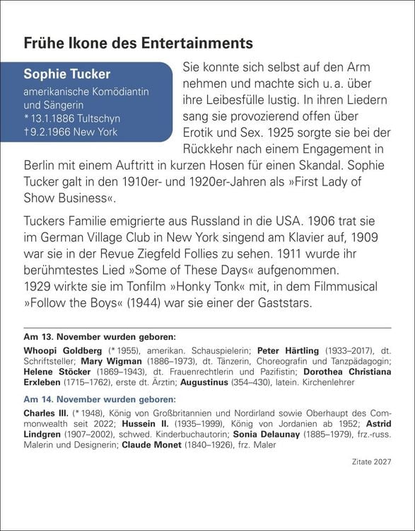 Produktbild: Zitate Tagesabrei&szlig;kalender 2027
