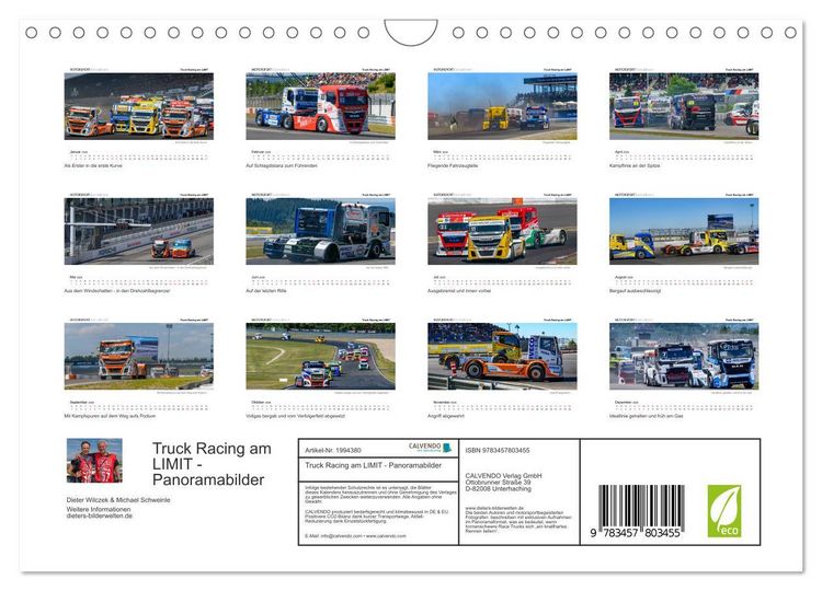 Produktbild: Truck Racing am LIMIT - Panoramabilder (Wandkalender 2026 DIN A4 quer), CALVENDO Monatskalender