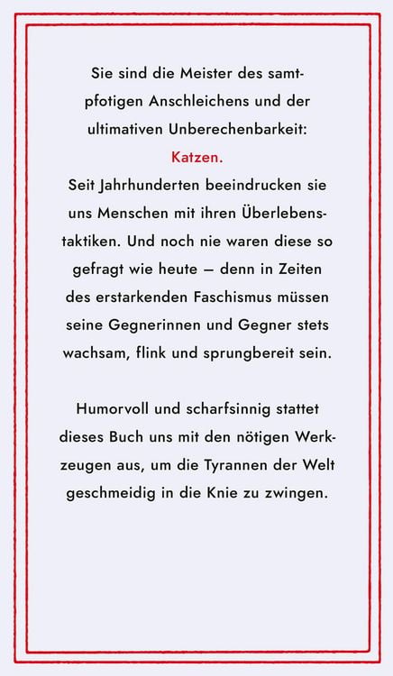 Produktbild: Von Katzen lernen, den Faschismus zu &uuml;berstehen