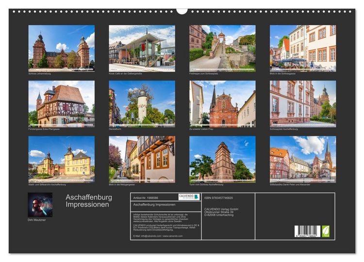 Produktbild: Aschaffenburg Impressionen (Wandkalender 2026 DIN A2 quer), CALVENDO Monatskalender