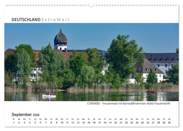Produktbild: Wei&szlig;blaue Impressionen vom Chiemsee (Wandkalender 2026 DIN A2 quer), CALVENDO Monatskalender