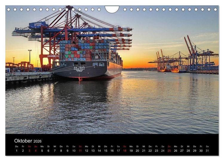 Produktbild: Hamburger Hafen (Wandkalender 2026 DIN A4 quer), CALVENDO Monatskalender