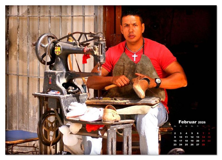 Produktbild: Zapateros - Schuhmacher in Havanna (hochwertiger Premium Wandkalender 2026 DIN A2 quer), Kunstdruck in Hochglanz