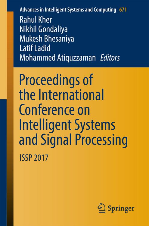 Produktbild: Proceedings of the International Conference on Intelligent Systems and Signal Processing