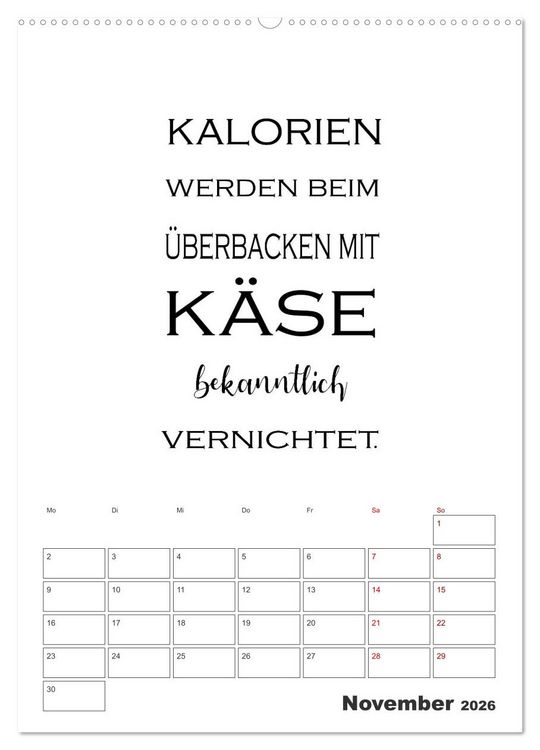 Produktbild: Spr&uuml;che f&uuml;r die K&uuml;che. Mit Jahresplaner (Wandkalender 2026 DIN A2 hoch), CALVENDO Monatskalender