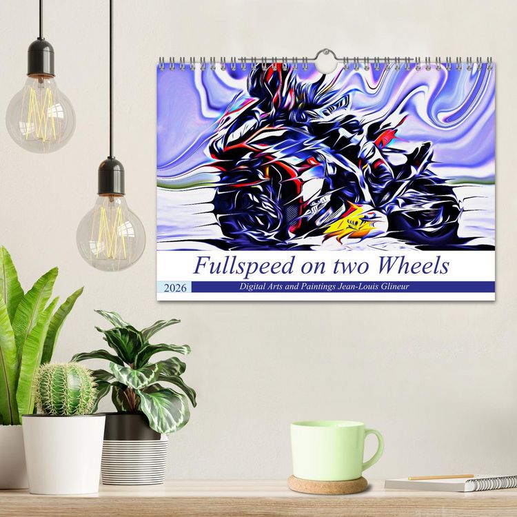 Produktbild: Fullspeed on two Wheels (Wandkalender 2026 DIN A4 quer), CALVENDO Monatskalender