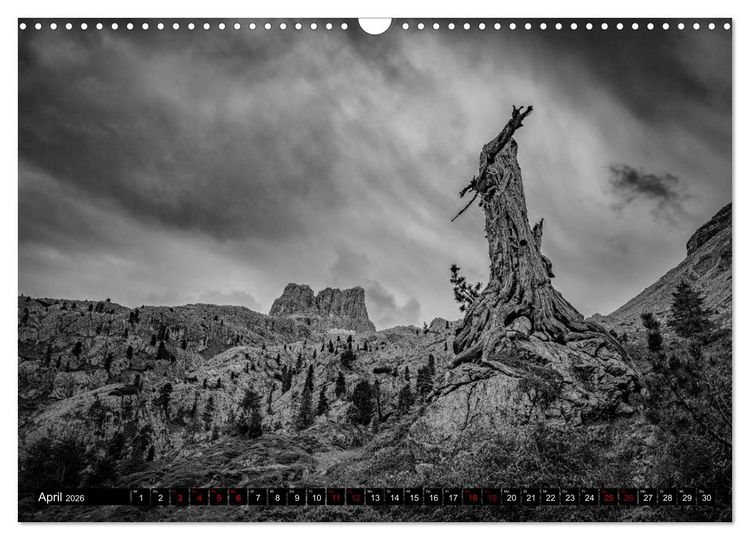 Produktbild: Dramatik in SW (Wandkalender 2026 DIN A3 quer), CALVENDO Monatskalender