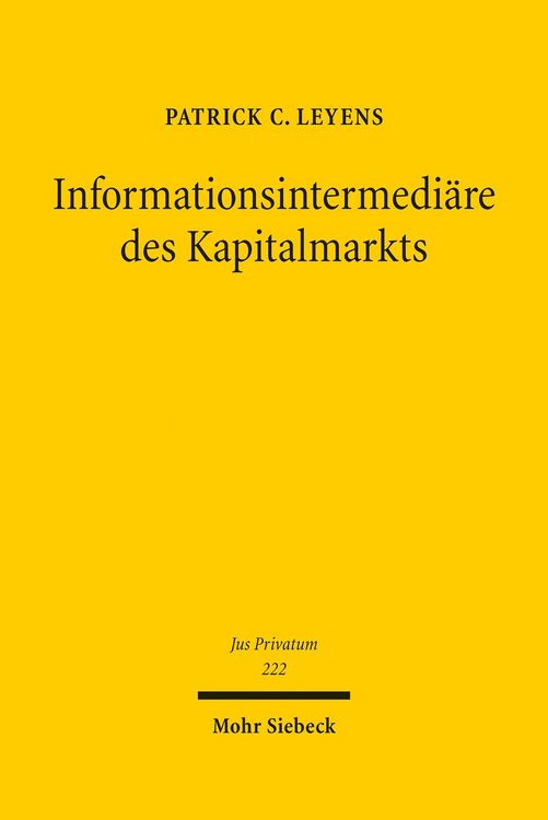 Produktbild: Informationsintermedi&auml;re des Kapitalmarkts