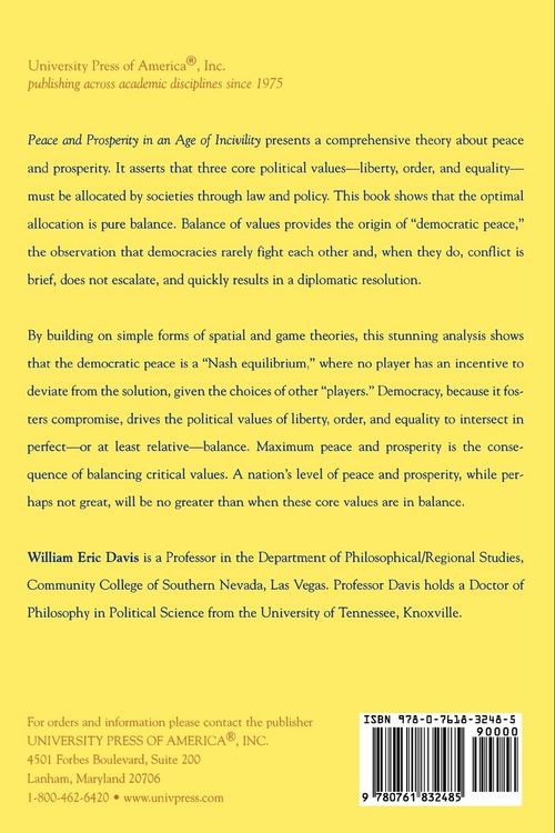 Produktbild: Peace and Prosperity in an Age of Incivility