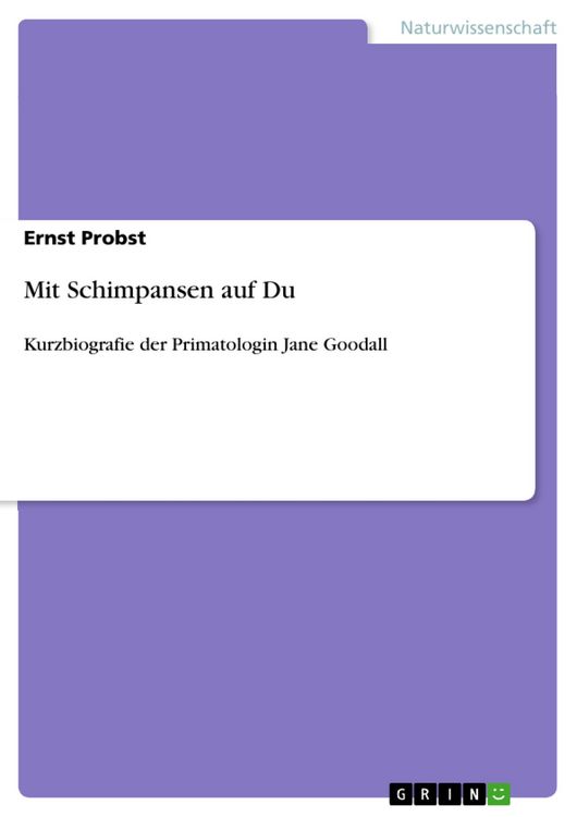 Produktbild: Mit Schimpansen auf Du