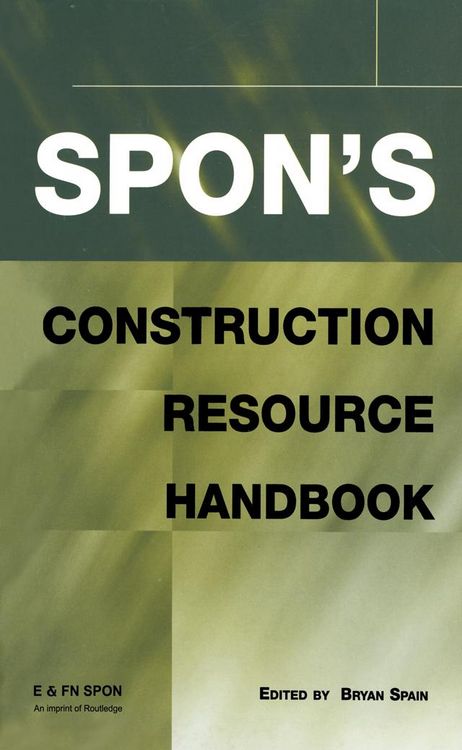 Produktbild: Spon's Construction Resource Handbook