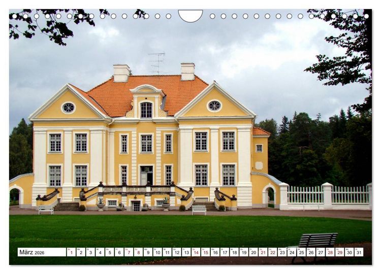 Produktbild: Perlen des Baltikums - Herrenh&auml;user in Estland und Lettland (Wandkalender 2026 DIN A4 quer), CALVENDO Monatskalender