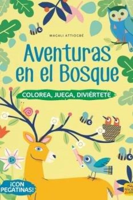 Produktbild: Aventuras en el bosque : colorea, juega, divi&eacute;rtete