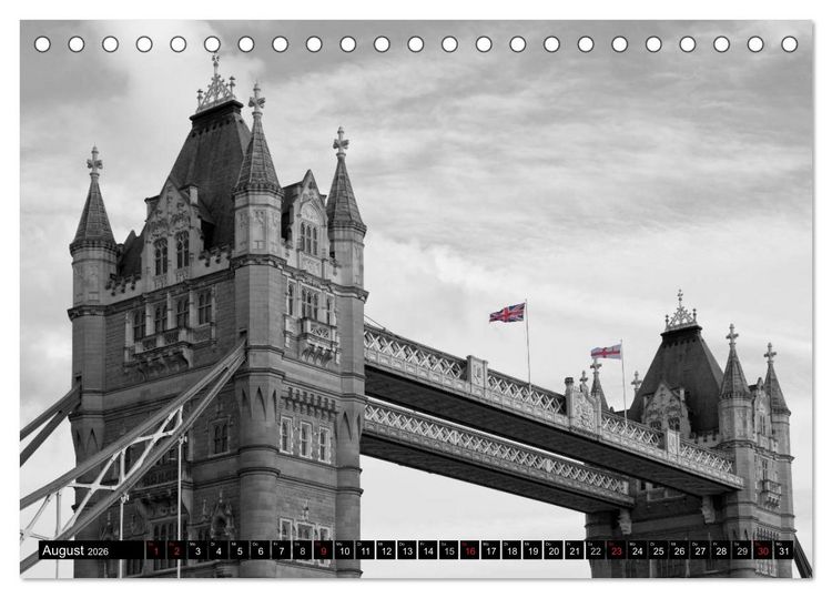 Produktbild: LONDON Stadtansichten (Tischkalender 2026 DIN A5 quer), CALVENDO Monatskalender