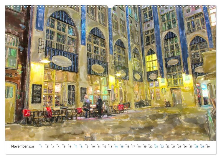 Produktbild: Berlin - Stadtansichten im Aquarell-Design (hochwertiger Premium Wandkalender 2026 DIN A2 quer), Kunstdruck in Hochglanz