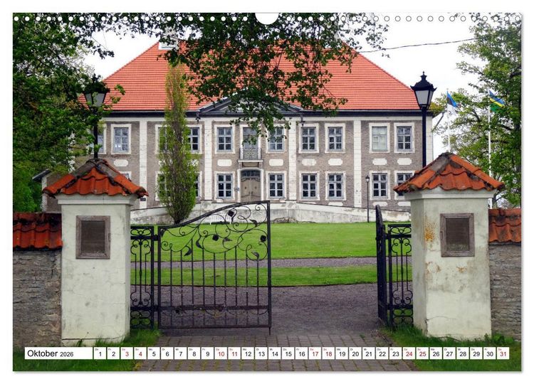 Produktbild: Perlen des Baltikums - Herrenh&auml;user in Estland und Lettland (Wandkalender 2026 DIN A3 quer), CALVENDO Monatskalender