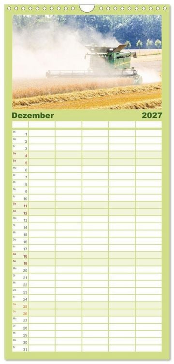 Produktbild: Familienplaner 2027 - Giganten der Ernte mit 5 Spalten (Wandkalender, 21 x 45 cm) CALVENDO