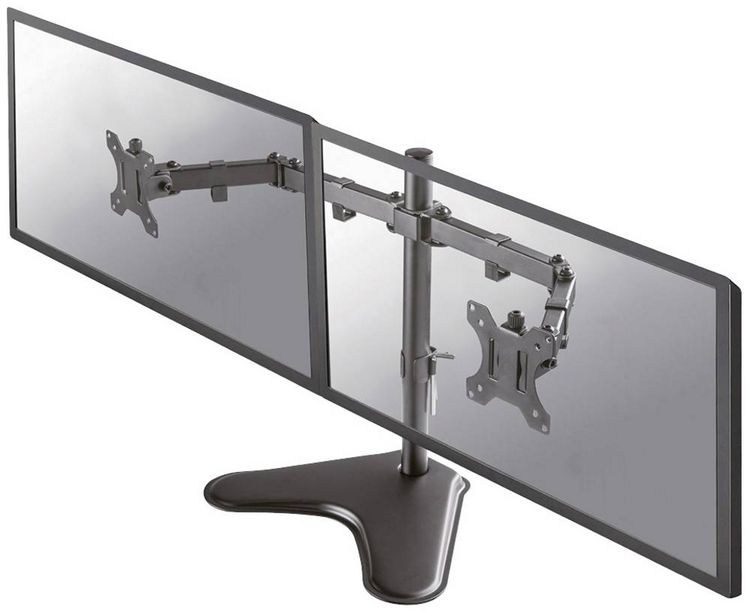 Produktbild: "Neomounts FPMA-D550DDBLACK Monitor-Tischhalterung 2 Display(s) 25,4 cm (10\") - 81,3 cm (32\") Schwarz Schwenkbar, Rotierbar, Neigbar, Stand, H&ouml;henv
