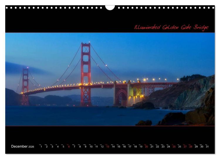 Produktbild: SAN FRANCISCO Panoramic Highlights (Wall Calendar 2026 DIN A3 landscape), CALVENDO 12 Month Wall Calendar