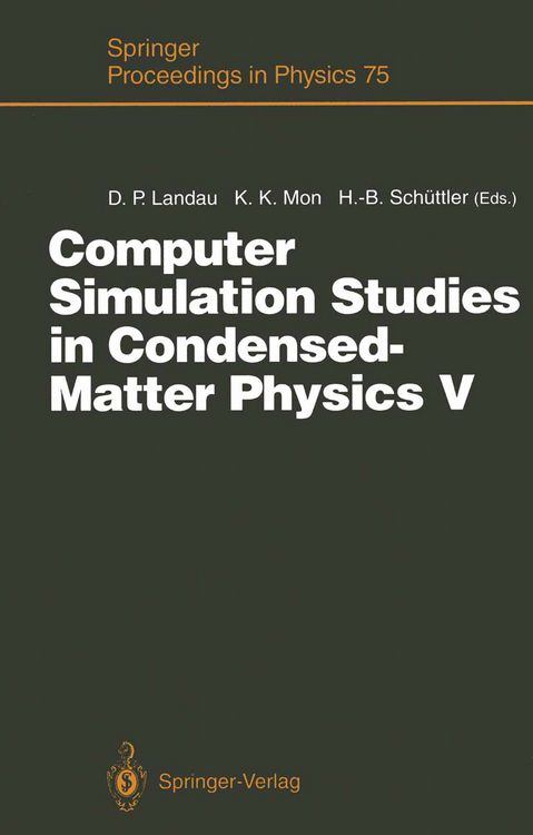 Produktbild: Computer Simulation Studies in Condensed-Matter Physics V